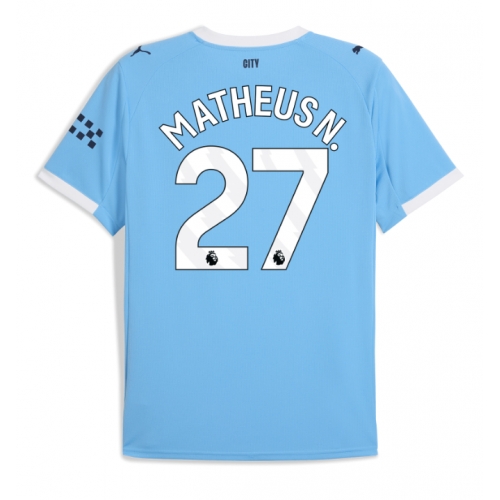 Billige Fotballdrakt Manchester City Matheus Nunes #27 Replika Hjemmedrakt 2025-26 Kortermet Billige Fotballdrakt Manchester City Matheus Nunes #27 Replika Hjemmedrakt 2025-26 Kortermet